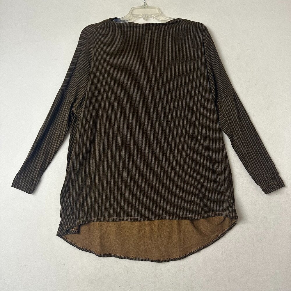 Bryn Walker top sz S‎ Houndstooth check Siron Rayon oversized  Dark Academia
